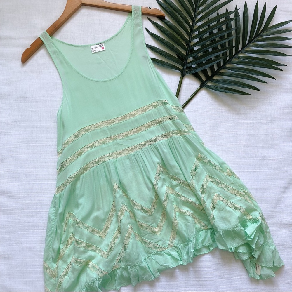 Free People Voile and Lace Trapeze Slip